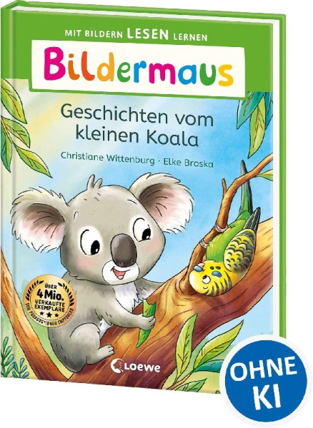 Buchcover und Innenansicht für das Buch: Bildermaus - Geschichten vom kleinen Koala