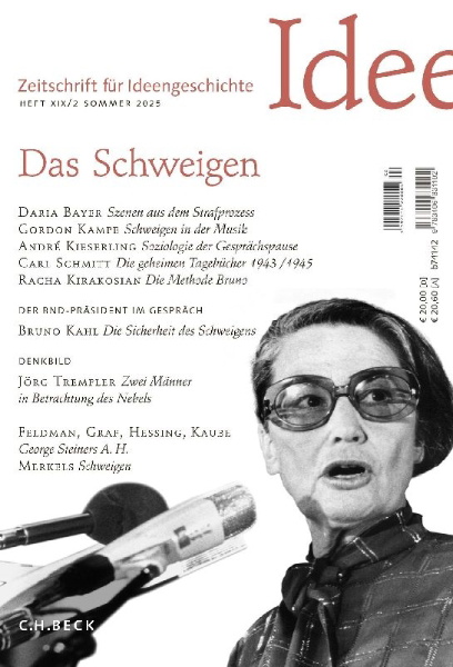 Buchcover und Innenansicht für das Buch: Zeitschrift für Ideengeschichte Heft XIX/2 Sommer 2025
