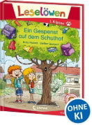 Buchcover und Innenansicht für das Buch: Leselöwen 1. Klasse - Ein Gespenst auf dem Schulhof
