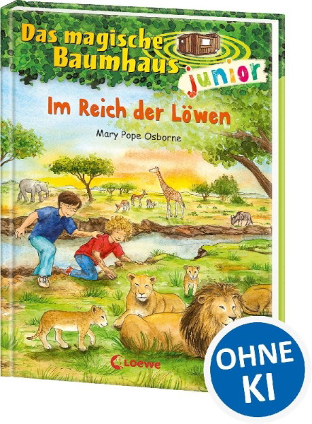 Buchcover und Innenansicht für das Buch: Das magische Baumhaus junior 11 - Im Reich der Löwen