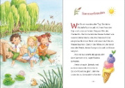 Buchcover und Innenansicht für das Buch: Rubinia Wunderherz, die mutige Waldelfe (Band 5) - Der geheimnisvolle Eiszauber