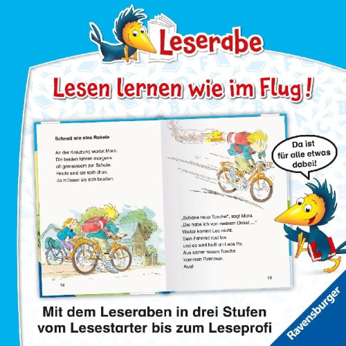 Buchcover und Innenansicht für das Buch: Leserabe 2. Lesestufe - Leos Super-Tasche