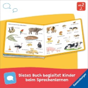Buchcover und Innenansicht für das Buch: Mein Bilder-Wörterbuch: Unsere Tiere