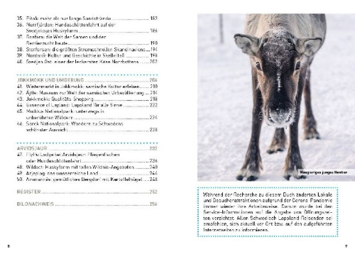 Buchcover und Innenansicht für das Buch: Schwedisch Lappland - ReiseMomente