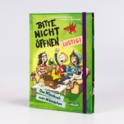 Buchcover und Innenansicht für das Buch: Bitte nicht öffnen: Lustig!
