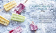 Buchcover und Innenansicht für das Buch: Bestes Eis selbst gemacht - Die besten Rezepte für Cremeeis, Fruchteis, Sorbets, Frozen Yogurt, Parfaits, Konfekt, Torten, Drinks & Toppings. Mit und ohne Eismaschine