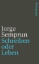 Buchcover und Innenansicht für das Buch: L'écriture ou la vie