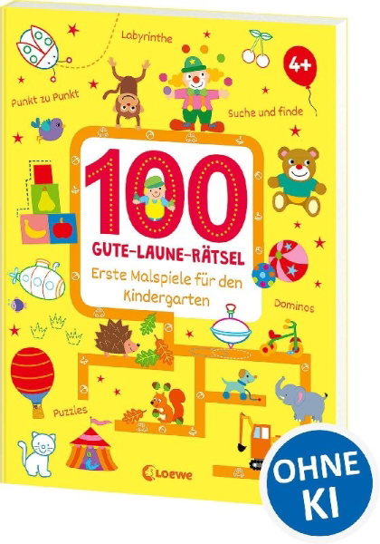 Buchcover und Innenansicht für das Buch: 100 jeux - Je m'amuse et je trace (OT)