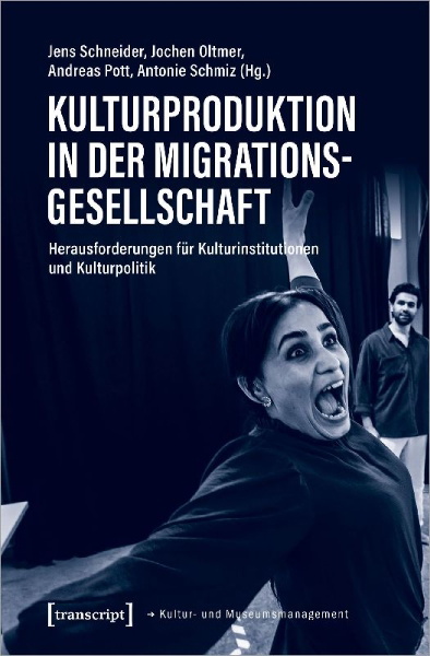 Buchcover und Innenansicht für das Buch: Kulturproduktion in der Migrationsgesellschaft