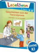 Buchcover und Innenansicht für das Buch: Leselöwen 2. Klasse - Geschichten aus der Tierarztpraxis