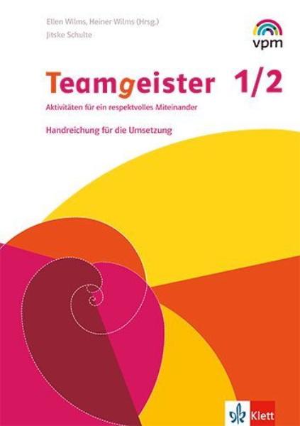 Buchcover und Innenansicht für das Buch: Teamgeister 1/2. Aktivitäten für ein respektvolles und gesundes Miteinander. Handreichung für Lehrende Klasse 1/2