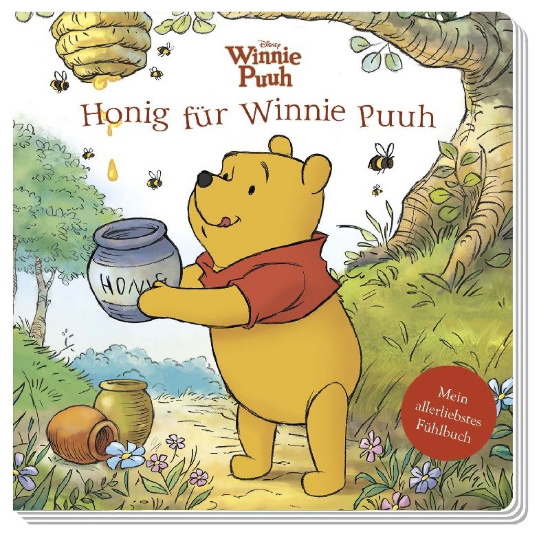 Buchcover und Innenansicht für das Buch: Disney Winnie Puuh: Honig für Winnie Puuh - Mein allerliebstes Fühlbuch