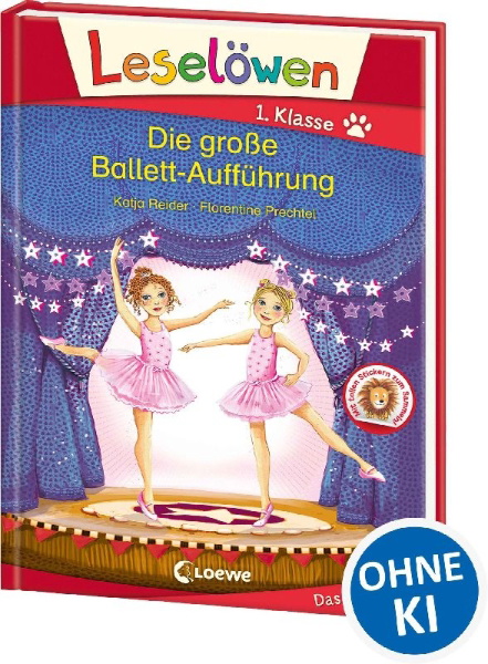 Buchcover und Innenansicht für das Buch: Leselöwen 1. Klasse - Die große Ballett-Aufführung