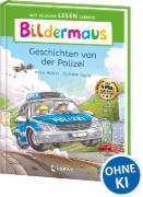 Buchcover und Innenansicht für das Buch: Bildermaus - Geschichten von der Polizei