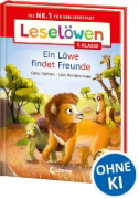 Buchcover und Innenansicht für das Buch: Leselöwen 1. Klasse - Ein Löwe findet Freunde