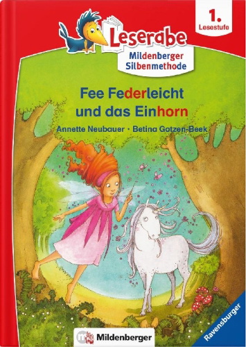Buchcover und Innenansicht für das Buch: Leserabe - Fee Federleicht und das Einhorn