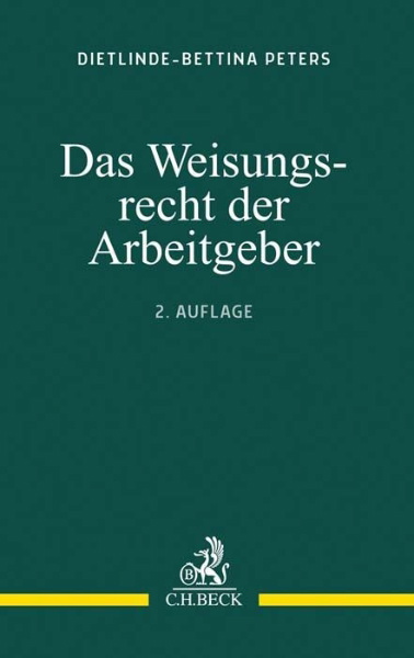 Buchcover und Innenansicht für das Buch: Das Weisungsrecht der Arbeitgeber