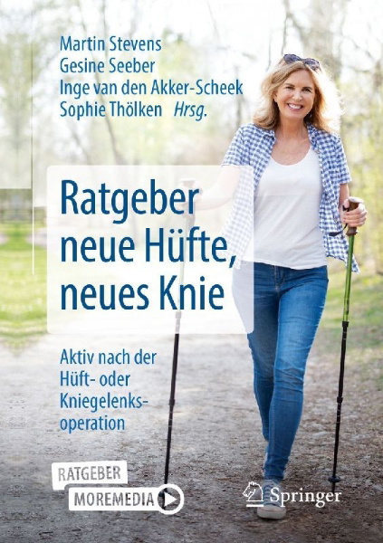 Buchcover und Innenansicht für das Buch: Ratgeber neue Hüfte, neues Knie
