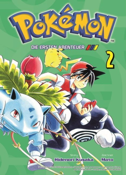 Buchcover und Innenansicht für das Buch: Pokémon: Die ersten Abenteuer 02