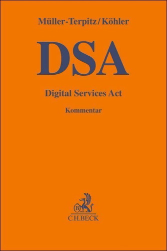 Buchcover und Innenansicht für das Buch: Digital Services Act. DSA