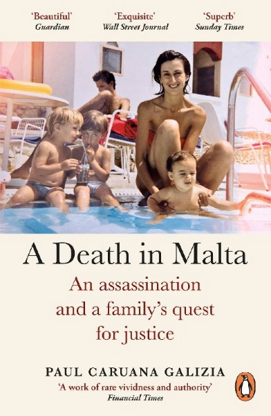 Buchcover und Innenansicht für das Buch: A Death in Malta