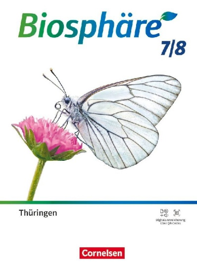 Buchcover und Innenansicht für das Buch: Biosphäre Sekundarstufe I 7./8. Schuljahr - Gymnasium Thüringen - Schulbuch