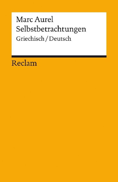 Buchcover und Innenansicht für das Buch: Selbstbetrachtungen. Griechisch/Deutsch