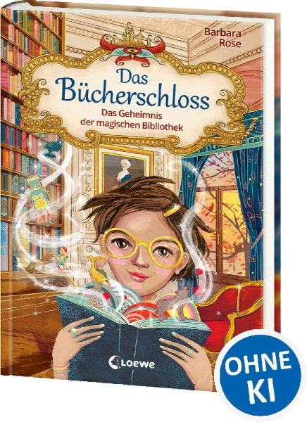 Buchcover und Innenansicht für das Buch: Das Bücherschloss (Band 1) - Das Geheimnis der magischen Bibliothek