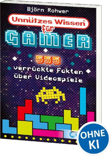 Buchcover und Innenansicht für das Buch: Unnützes Wissen für Gamer