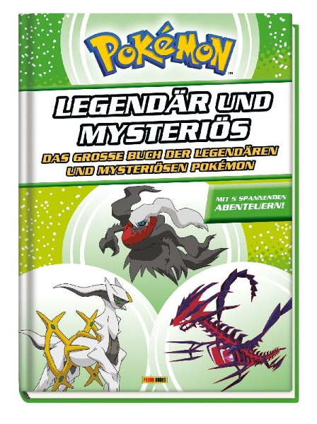 Buchcover und Innenansicht für das Buch: Pokémon - Legendary and Mythical Guidebook: Super Deluxe Edition