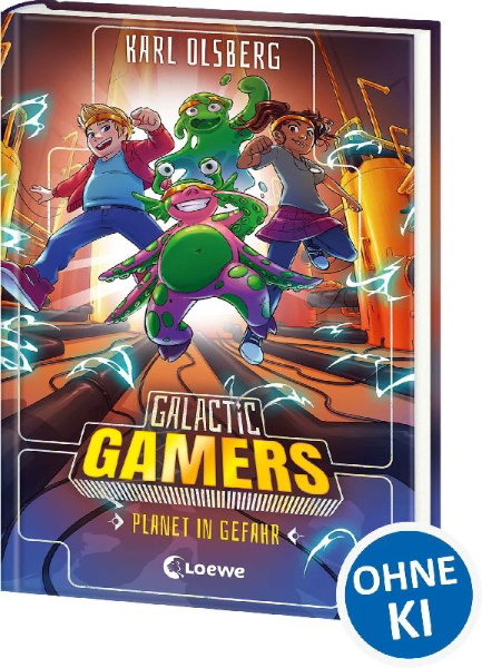 Buchcover und Innenansicht für das Buch: Galactic Gamers (Band 4) - Planet in Gefahr