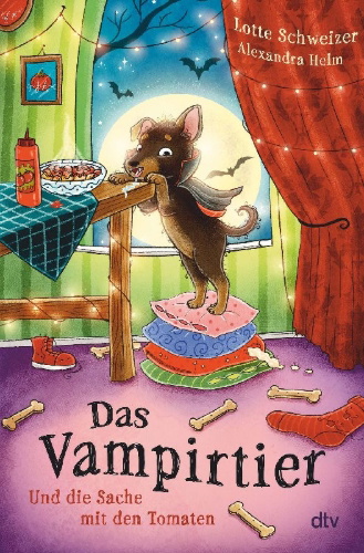 Buchcover und Innenansicht für das Buch: Das Vampirtier und die Sache mit den Tomaten