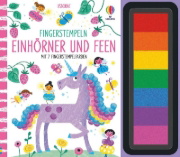 Buchcover und Innenansicht für das Buch: Fingerstempeln: Einhörner und Feen