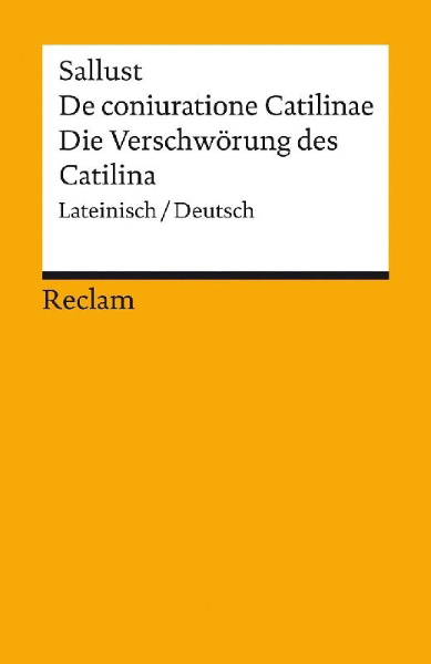 Buchcover und Innenansicht für das Buch: De coniuratione Catilinae / Die Verschwörung des Catilina