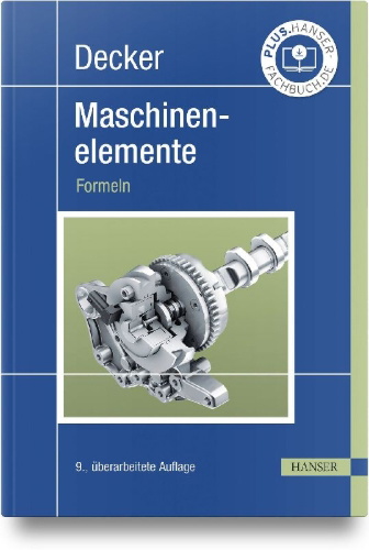 Buchcover und Innenansicht für das Buch: Decker Maschinenelemente. Formeln