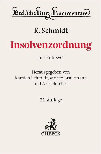 Buchcover und Innenansicht für das Buch: Insolvenzordnung. InsO