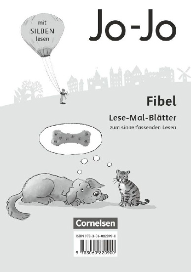 Buchcover und Innenansicht für das Buch: Jo-Jo Fibel 1. Schuljahr - Allgemeine Ausgabe - Neubearbeitung 2016. Lese-Mal-Blätter
