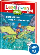 Buchcover und Innenansicht für das Buch: Leselöwen Comics 1. Klasse - Entführung im Drachenwald
