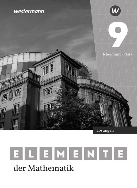 Buchcover und Innenansicht für das Buch: Elemente der Mathematik SI 9. Lösungen. Für Rheinland-Pfalz