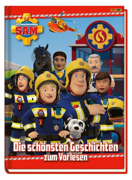 Buchcover und Innenansicht für das Buch: Feuerwehrmann Sam: Die schönsten Geschichten zum Vorlesen