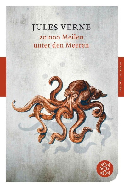 Buchcover und Innenansicht für das Buch: Vingt mille lieues sous les mers