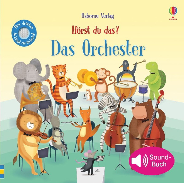 Buchcover und Innenansicht für das Buch: Hörst du das? Das Orchester