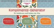 Buchcover und Innenansicht für das Buch: Komplimente-Generator für Heldinnen und Helden der Kita