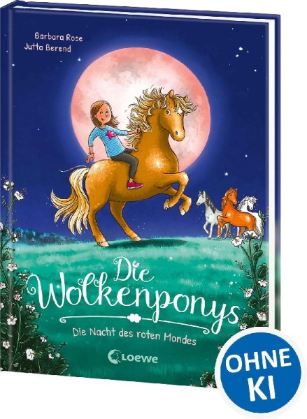 Buchcover und Innenansicht für das Buch: Die Wolkenponys (Band 2) - Die Nacht des roten Mondes