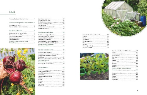 Buchcover und Innenansicht für das Buch: Der optimale Gemüsegarten