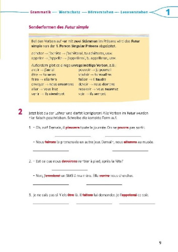 Buchcover und Innenansicht für das Buch: Découvertes 4 Bayern (ab 2017) - Das Trainingsbuch zum Schulbuch 4. Lernjahr