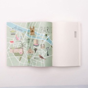 Buchcover und Innenansicht für das Buch: Sommertage im Quartier Latin