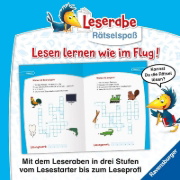 Buchcover und Innenansicht für das Buch: Ravensburger Leserabe Rätselspaß - Kreuzworträtsel zum Lesenlernen - 2. Lesestufe