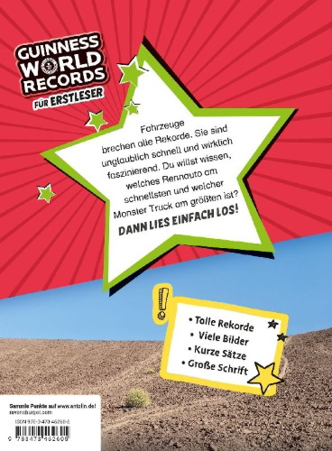 Buchcover und Innenansicht für das Buch: Guinness World Records - Fahrzeuge