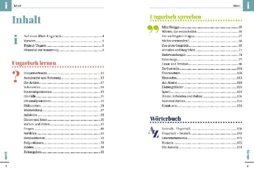 Buchcover und Innenansicht für das Buch: Reise Know-How Sprachführer  Ungarisch - Wort für Wort